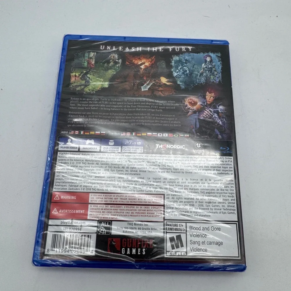 Darksiders III 3 Sony PlayStation 4 PS4 New Sealed Action Adventure THQ Nordic